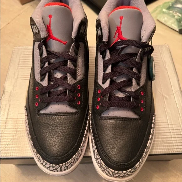 Jordan 3 Retro Black Cement Sneakers - Picture 7 of 10
